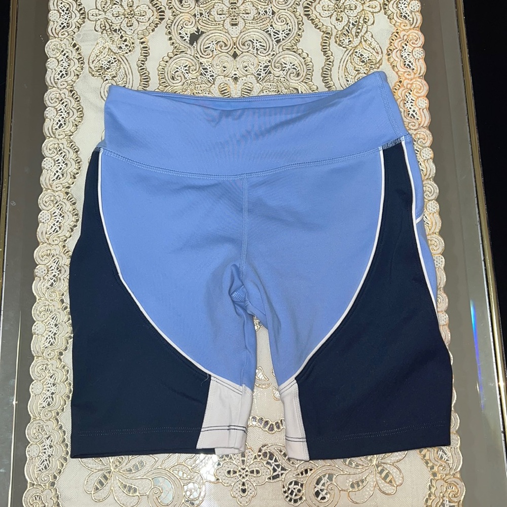 MPG blue bike shorts
